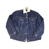 Denim plush lined jacket size L