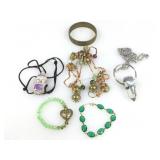 Assorted costume jewelry