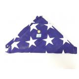 Trifolded Internment flag. USA