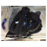 Assorted Diving/Snorkeling gear. Size M9-10