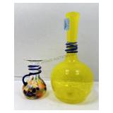 Ignis Glass Studio Art Glass Vase 11in H and