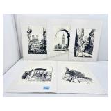 Italian City Scape Prints. Unframed 10x14