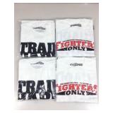 4 bagged new Fighters Only Club shirts. 2 styles.