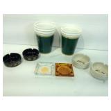 6 Golden Nugget Casino branded ashtrays and 5 DI