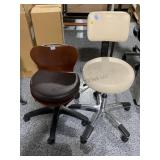 Pair Small rolling Stools