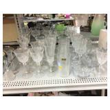 Elegant Barware Glasses. Some Frosted Crystal