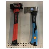 Razorback Sledge Hammer and Channel lock Axe.