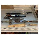 Fantasy swords and knifes. Some sharp. Longest