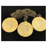3 Caesars Palace Token Necklaces