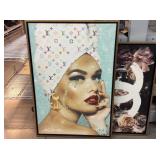 Decorative canvas wall art. Largest approx 38in H