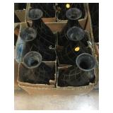 Black composite vases, see photos, 13.5in tallest
