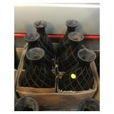 Black composite vases, see photos, 13.5in tallest
