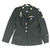 Military jacket with pins and bars. Size 12