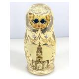 Foreign made nesting doll. Marked on bottom.