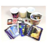 Las Vegas club cards, matchbooks, coin cups and