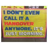 Solid wood Satirical sign, approx 59x39in, made
