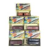 Model train cars. Assorted