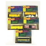 Model train cars. Assorted