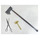 Mini gavel, German made Wester Bros scissors,