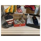 Assorted shoes. Roper boots 10.5, DKNY size 8.5