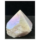 Iridescent obelisk crystal stone fragment
