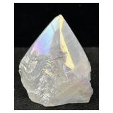 Iridescent obelisk crystal stone fragment