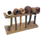 6 Smoking Pipes w/ Stand. Willard, Coronado, 6 Smoking Pipes w/ Stand. Willard, Coronado,
