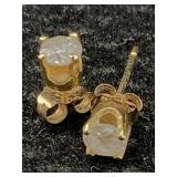 14k Gold Earrings W/.8g, Sz ¾ 14k Gold Earrings W/.8g, Sz ¾