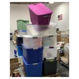 Storage bins with lids. Storage bins with lids.