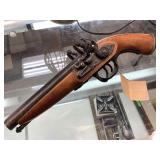 Double Barrel Replica Gun Powder Pistol, 15in Double Barrel Replica Gun Powder Pistol, 15in