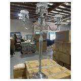Silver Nickel Plated Candelabra. Approx 39in Silver Nickel Plated Candelabra. Approx 39in
