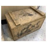 Vtg Wood Ammo Crate, 9x16x10in Vtg Wood Ammo Crate, 9x16x10in