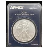 2015 American Silver Eagle 1oz Fine Silver, Apmex 2015 American Silver Eagle 1oz Fine Silver, Apmex