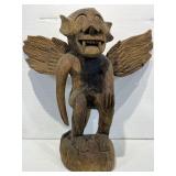 Carved Wood Winged Mystical Creature. One Wing Carved Wood Winged Mystical Creature. One Wing