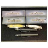 2-rough Rider Pocket Knives & 2 Sharpeners, 8in 2-rough Rider Pocket Knives & 2 Sharpeners, 8in
