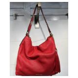 Michael Kors Red Pebbled Leather 2-Way Shoulder Michael Kors Red Pebbled Leather 2-Way Shoulder