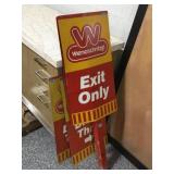 Wienerschnitzel drive through signs and exit Wienerschnitzel drive through signs and exit