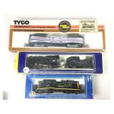 3 Miniature Locomotives, heat damaged 3 Miniature Locomotives, heat damaged