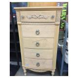 Tall dresser w/5 drawers, 24x16x46in Tall dresser w/5 drawers, 24x16x46in