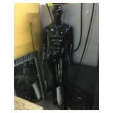 Male shiny black mannequin, 6ft tall W/Stand Male shiny black mannequin, 6ft tall W/Stand