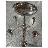 Chrome Nickel Plated Candelabra. Approx 42.5 in Chrome Nickel Plated Candelabra. Approx 42.5 in