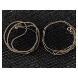 2 Sterling Silver Necklace, Tw 6.2g, Sz 18in 2 Sterling Silver Necklace, Tw 6.2g, Sz 18in