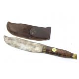 Vtg Handmade Bowie Knife w/ Leather Sheath Vtg Handmade Bowie Knife w/ Leather Sheath
