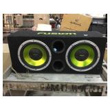 Fusion Car Subwoofer, 11in diameter, 16x34x15in Fusion Car Subwoofer, 11in diameter, 16x34x15in
