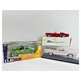 3 Die Cast 1/24 Scale Cars In Boxes 3 Die Cast 1/24 Scale Cars In Boxes