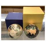 2-kalifano Gemstone Globes, 3in Diameter 2-kalifano Gemstone Globes, 3in Diameter