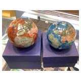 2-kalifano Gemstone Globes, 3in Diameter 2-kalifano Gemstone Globes, 3in Diameter