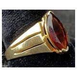 14k Gold Ring W/stone, Tw 3.5g, Sz 7.5 14k Gold Ring W/stone, Tw 3.5g, Sz 7.5