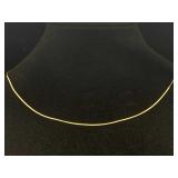 14k Gold Necklace, Tw 1.1g, Sz 16in 14k Gold Necklace, Tw 1.1g, Sz 16in