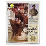 Signed Tuff Hedeman PBR color photo 8x10 Signed Tuff Hedeman PBR color photo 8x10